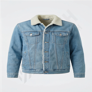 Nouvelle arrivée Veste en jean en coton pour homme Veste en jean personnalisée tendance Hiver Tricoté Durable Vêtement d'extérieur - Product Image 1