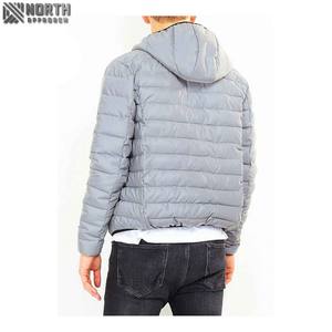 Veste matelassée pour hommes de haute qualité avec col montant tissu d'hiver à capuche multicolore décoration de motif d'impression de Logo personnalisé - Product Image 3