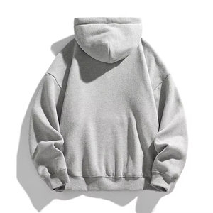High Quality Winter Men's <b>Hoodies</b> 100% Cotton Lightweight Breathable Eco-Friendly Custom Logo Printing Solid Pocket Design OEM - Product Image 2