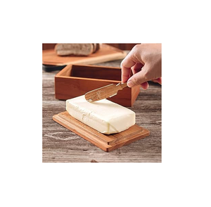 Meilleure qualité boîte à beurre en bois pas cher prix Conteneur à beurre boîte beurre plat avec lèvre en bois prix de gros - Product Image 6