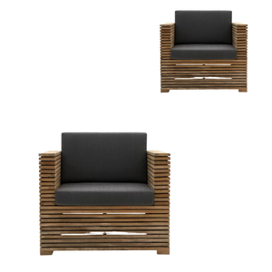 Vente en gros de meubles d'angle de luxe pour maison en bois noir canapé de jardin de loisirs et de conversation - Product Image 6