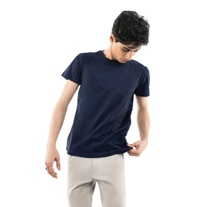 T-shirt de fitness boxy à col rond 100% jersey de coton logo personnalisé respirant anti-rides motif solide écran de 200 grammes vente en gros - Product Image 4