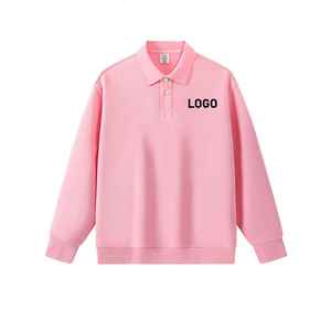 เสื้อโปโลแขนยาวสำหรับผู้ชายดีไซน์ตามสั่งผลิตจากผ้าฝ้ายระบายอากาศได้เพื่อความนุ่มสบายในชีวิตประจำวัน - Product Image 3