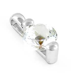 Colgante de Cristal Plateado para Uso Diario, Joyería Elegante y con Estilo para Mujer - Product Image 3