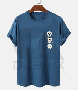 Camiseta de algodón 100% personalizable para hombre, diseño impreso con pegatina y logotipo de color, camiseta con timbre - Product Image 1