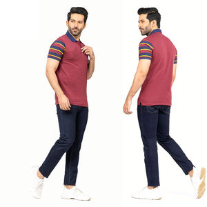 Chemise décontractée confortable à manches courtes pour homme, 100 % coton, infroissable, en tissu tricoté, motif uni, idéale pour l'été - Product Image 2