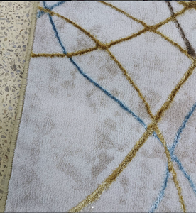 Alfombras Turcas Modernas de Polipropileno Tejidas a Máquina, Alfombras de Yute de Alta Calidad Resistentes a las Manchas, de Pelo Alto, Abstractas, para Dormitorio - Product Image 1
