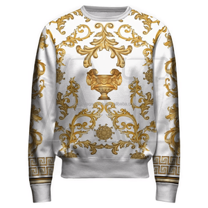 Sweat-shirt à col rond oversize en coton de qualité supérieure brodé sur mesure de grande taille pour femmes et hommes - Product Image 1