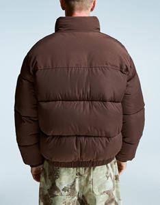 Vente en gros de veste bouffante à col montant personnalisée de haute qualité coupe-vent à séchage rapide pour hommes avec logo, conception, impression, motif de lettres - Product Image 2