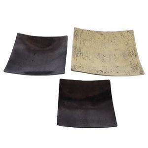 Tazón para servir ensalada de Metal decorativo moderno de alta calidad, aluminio fundido cuadrado con patrón redondo, Decoración de cocina, precio al por mayor - Product Image 1