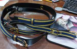 Custom High Quality Royal Air Ceremonial Uniform Belts Gold-Plated Blue WOK Accessories Leather <b>Metal</b> Straps Coating Garments - Product Image 3