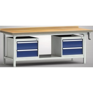 Banco de trabajo hidráulico 2000x800x750-1050 mm ajustable en altura de 750-1050 mm (recorrido 300) - Product Image 1