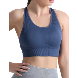 Respirant Yoga formation porter soutien-gorge de sport grande taille entraînement Fitness entraînement porter soutien-gorge de sport Simple licou cou soutien-gorge de sport - Product Image 3