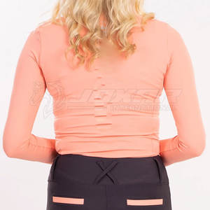 Camisa de manga larga de capa base para montar a caballo para mujer, Top deportivo ecuestre transpirable de secado rápido - Product Image 4