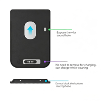 Étui Portefeuille Magnétique MagSafe en Cuir avec Support pour Plaud Note & Enregistreur Vocal IA DingTalk A1, Porte-Cartes pour Carte d'Enregistrement Intelligente