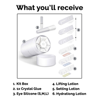 Kit de lifting des cils et des sourcils DLUX PROFESSIONAL Vegan Lotion - Kit de lifting semi-permanent de haute qualité pour les cils et les sourcils, pour salon et usage domestique