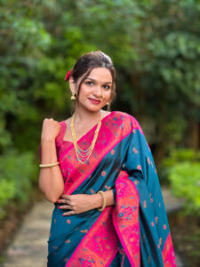 ส่าหรีผ้าไหมที่สวยงามกับการออกแบบการิทอ zari - Product Image 5