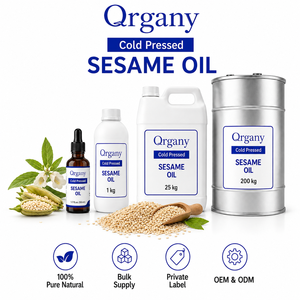 Huile de Sésame Pure (Til/Sesamum Indicum) Pressée à Froid pour Cosmétiques, Vente en Gros, Marque Privée, OEM, Massage, Ayurvédique, Corps - Product Image 1
