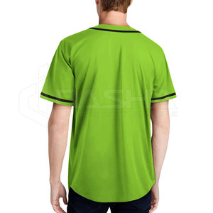 Jersey de béisbol personalizado con botones completos OEM 100% poliéster precio barato al por mayor con diseño personalizado hecho en Pakistán - Product Image 2