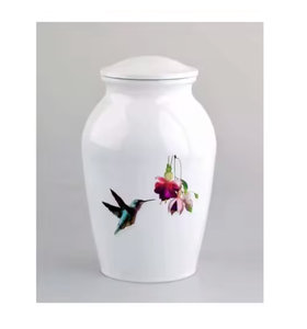 Urnes funéraires de cendres funéraires pour adultes de style américain Urnes funéraires décoratives en métal fini accrocheuses à faible quantité minimale de commande - Product Image 2