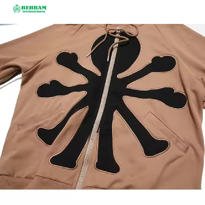Sweats à capuche en coton polaire avec fermeture éclair complète personnalisés OEM Sweatshirts à capuche personnalisés en éponge française de haute qualité pour hommes - Product Image 6