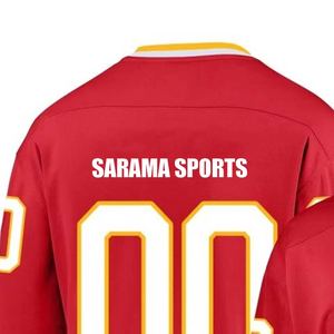 Camiseta de hockey sobre hielo de color personalizado de calidad superior Diseño popular con nombre de equipo OEM Precio barato personalizado para adultos - Product Image 4