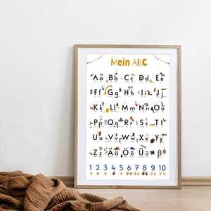 Affiche ABC au design moderne imprimée sur papier 170 g - Product Image 1