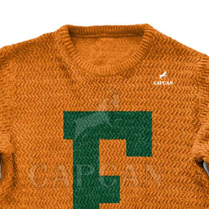 Sudadera de Jersey de manga larga con relieve en 3D de color personalizado para hombre, ropa de invierno con cuello redondo, logotipo personalizado, teñido liso - Product Image 2