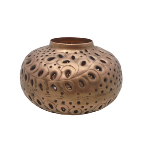 Moderno decorativo de aluminio elegante redondo votivo e W/Cobre decoración del hogar diseño clásico hecho a mano vela tarro - Product Image 6