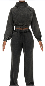 Service OEM Logo personnalisé Nouveau design Col entonnoir de rue Vente en gros de survêtements délavés à l'acide Survêtements pour femmes grande taille pour femmes - Product Image 3