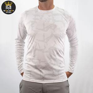 Vêtements de pêche professionnels pour hommes, impression numérique par sublimation, chemises de fitness à col rond en polyester 100% coton, grande taille - Product Image 5