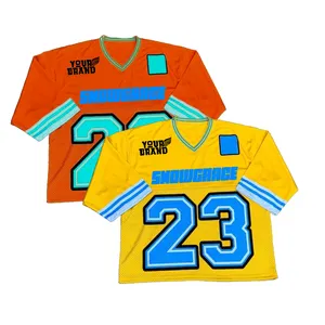 Camiseta de secagem rápida com gola V personalizada para homens, camiseta de grandes dimensões com malha quadrada, camisa de futebol, basquete e futebol