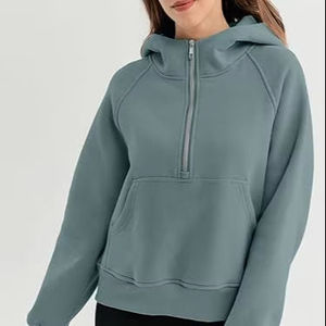 Nouvel arrivage Sweat à capuche d'hiver en polyester/coton de qualité supérieure pour femmes, respirant, décontracté, doublé, court, taille XS sur le devant - Product Image 1