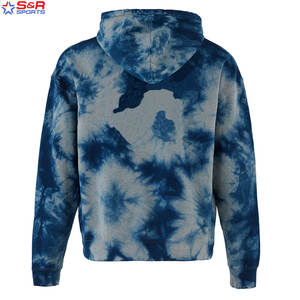 Usine en gros à capuche homme sport personnalisé hommes cravate teinture à capuche personnalisé bases coton mélangé meilleure vente sport cravate teinture à capuche - Product Image 2