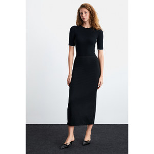 ETHIQUET EMIL Falda elegante de longitud maxi con abertura trasera para mujer - Product Image 2