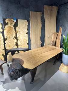 Mesa de Comedor de Lujo Hecha a Mano con Escultura de Bisonte en Madera de Olmo Sólido, Mesa Artística para Villa, Galería y Oficina Ejecutiva - Product Image 2