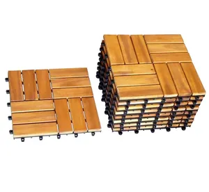 Waterproof Modern Wooden Acacia Decking Flooring Tiles Top Quality in Vietnam Ready to Export Outdoor Decoration