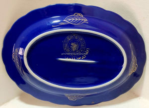 Piatto in Porcellana con Design a Pavone, Placcato Oro Marocchino, Regalo <span class=keywords><strong>Vintage</strong></span> Giapponese, Piatto per Frutta Secca - Product Image 4