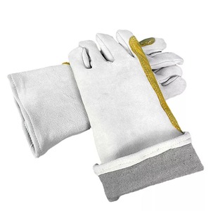 Recién llegado, guantes de soldadura de cuero de seguridad, guantes de soldadura cómodos de protección de manos anticorte de alta exigencia, la mejor fabricación - Product Image 5