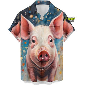 เสื้อฮาวายชาย CATCHY GEARS ผ้าสแปนเด็กซ์/โพลีเอสเตอร์ ทวิล แขนสั้น ลายทาง ติดกระดุม ใส่ไปชายหาด ฤดูร้อน สไตล์ทรอปิคอล ระบายอากาศได้ดี แห้งเร็ว - Product Image 3