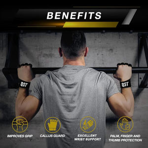Guantes de Entrenamiento Cruzado de Cuero para Levantamiento de Pesas, Transpirables, con Soporte para Muñeca, para Gimnasio, Fitness y Ejercicio - Product Image 5