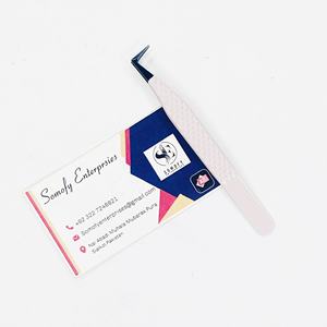 Pince à épiler professionnelle en acier inoxydable non magnétique, antistatique, durable, longueur 10 mm, précision, forme en L à 90 degrés, volume - Product Image 6