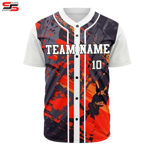 Impression personnalisée Baseball Chemises unies Baseball Jersey Outfit Mens Sublimation Baseball Uniformes 100% polyester tissu à séchage rapide - Product Image 4