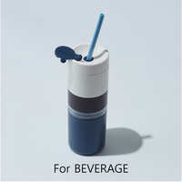 [STACKUP] Ensemble de bouteilles Block Bottle, compartiments empilables, design modulaire, gobelet, niveaux de volume réglables, impression sérigraphique, Tritan