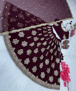 Indian Bridal Lehenga Choli with Embroidery and <b>Sequins</b> Stunning Wedding Wear - Product Image 4