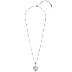 Collier pendentif tendance en argent sterling 925 avec moissanite de haute qualité, 1 carat, halo de fleurs, coupe brillante, soleil éclatant, perle noire pour femmes - Product Image 5
