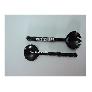 Servidor de Ensalada de Cuerno de Diseño Moderno, Negro Natural, Hecho en India por SCI Exporter, Accesorios de Cocina, Utensilios de Cocina - Product Image 4