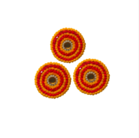 Porte-bougie en métal artisanal indien traditionnel à motif floral Rangoli, plusieurs couleurs, 8x8 pouces, décoration pour Diwali, Navratri, temple