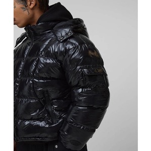 Veste coupe-vent bouffante conçue sur mesure de haute qualité pour hommes, couleur unie, imperméable, tenue décontracté pour l'hiver, veste bouffante pour homme - Product Image 5