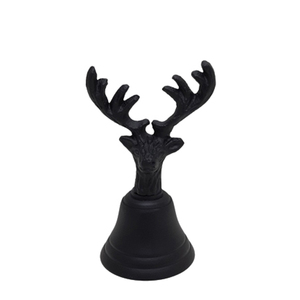 Cloche décorative en aluminium en forme de renne Couleur noire Cloche de luxe pour la décoration de Noël Faite à la main Personnalisée - Product Image 1
